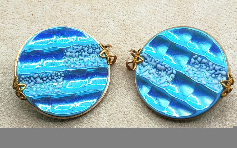 Vintage 1940s Iridescent Shoe Clips